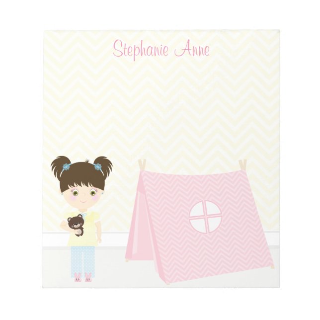 Glamping Sleepover Party Notepad (Front)