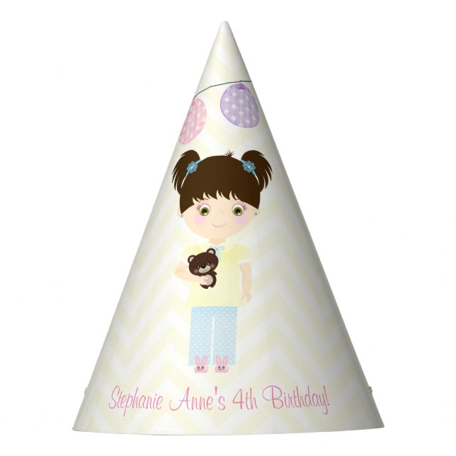 Glamping Sleepover Party Party Hat (Front)