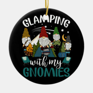 Glamping with my Gnomies Happy Glamper Funny Glamp Ceramic Tree Decoration