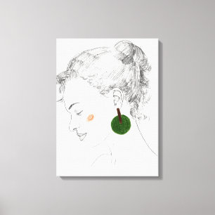 Glance Sketch Canvas Print