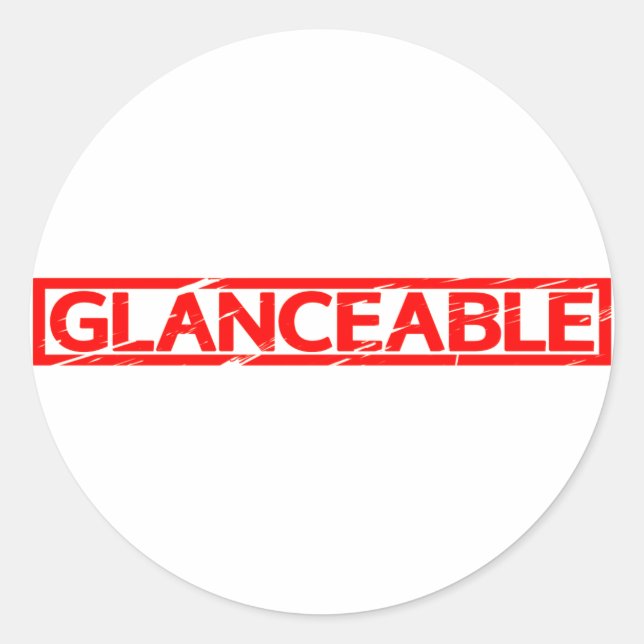 Glanceable Stamp Classic Round Sticker (Front)