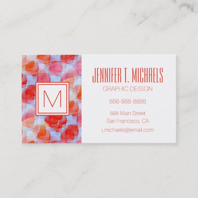 Glare from design texture background business card (Front)