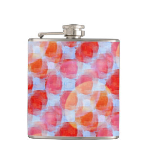 Glare from design texture background hip flask