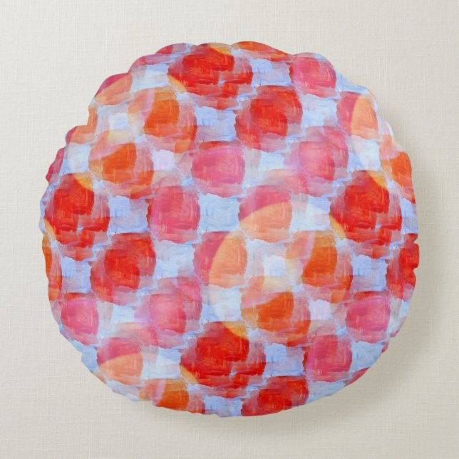 Glare from design texture background round cushion (Front)