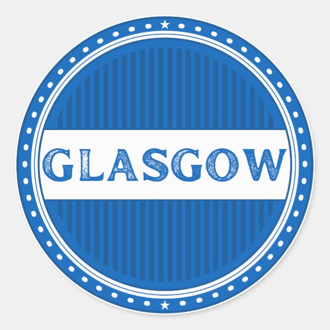 Glasgow City Pride Emblem – Scottish Identity Classic Round Sticker (Front)