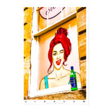 Glasgow city scene poster