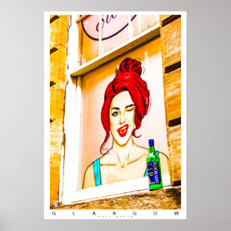 Glasgow city scene poster