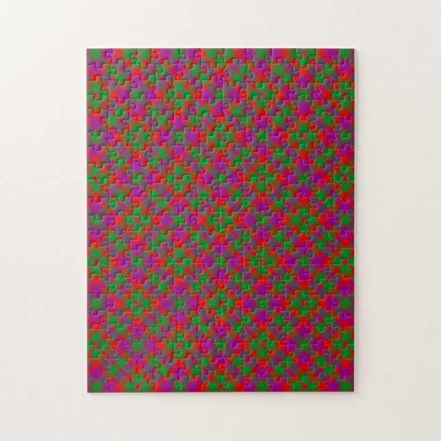Glasgow Clan Tartan Plaid Pattern Jigsaw Puzzle (Vertical)