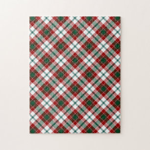 Glasgow Clan Tartan Plaid Pattern Jigsaw Puzzle