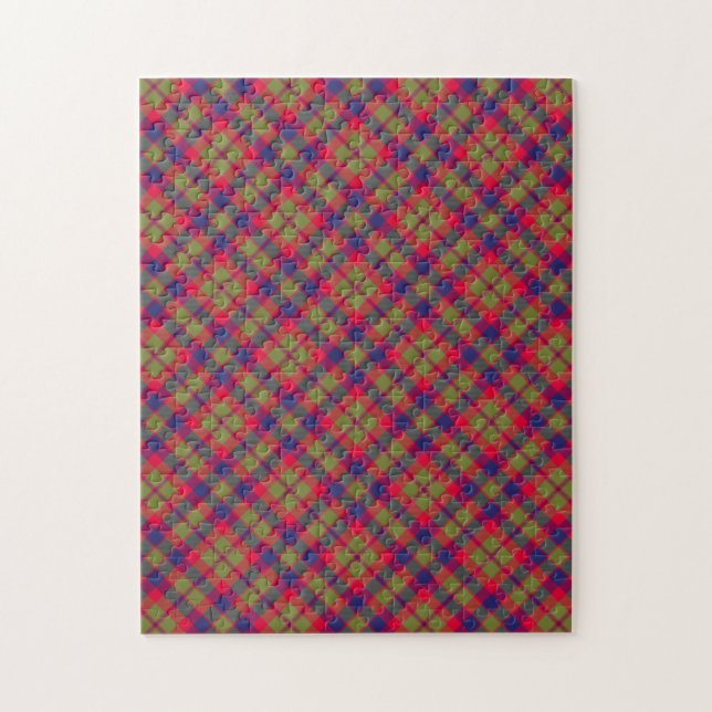 Glasgow Clan Tartan Plaid Pattern Jigsaw Puzzle (Vertical)