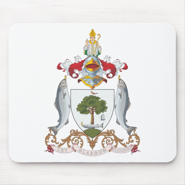 Glasgow Coat of Arms Mouse Mat (Front)
