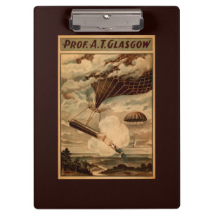 Glasgow Hot Air Balloon Circus Theatre Poster Clipboard
