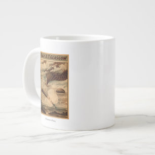 Glasgow Hot Air Balloon Circus Theatre Poster Large Coffee Mug