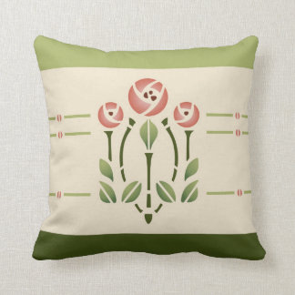 Glasgow Rose Stencil #1 Cushion