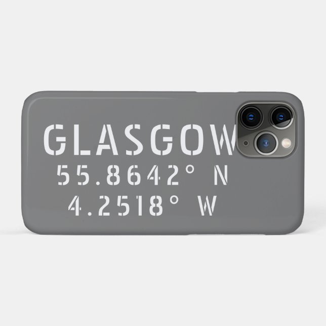 Glasgow Scotland Latitude & Longitude  Case-Mate iPhone Case (Back (Horizontal))