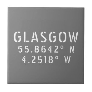 Glasgow Scotland Latitude & Longitude  Tile