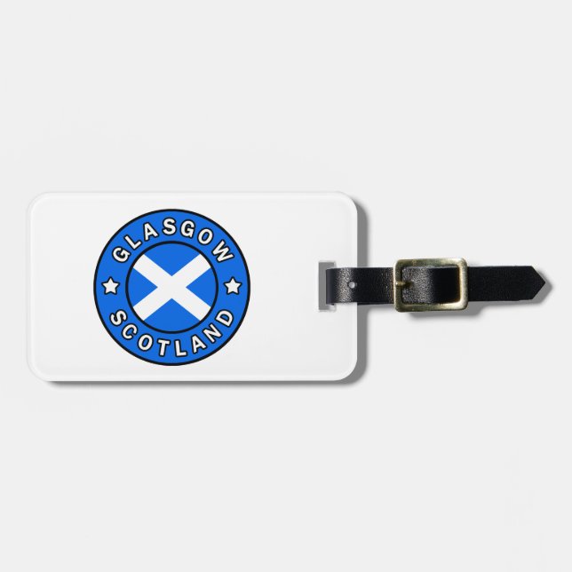 Glasgow Scotland Luggage Tag (Front Horizontal)