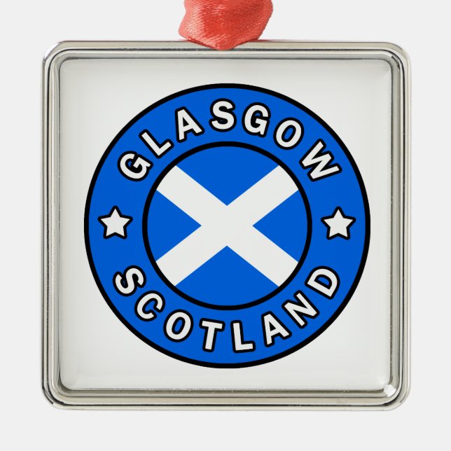 Glasgow Scotland Metal Tree Decoration (Front)