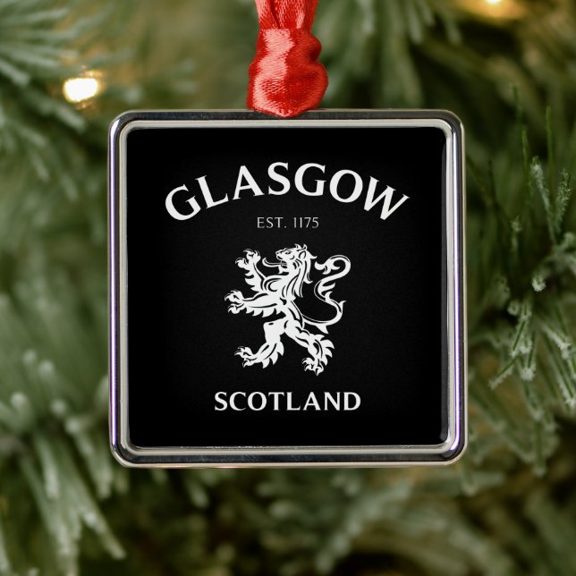 GLASGOW, SCOTLAND METAL TREE DECORATION (Tree)