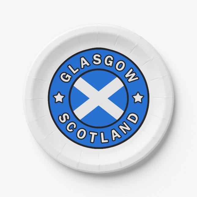 Glasgow Scotland Paper Plate (Front)