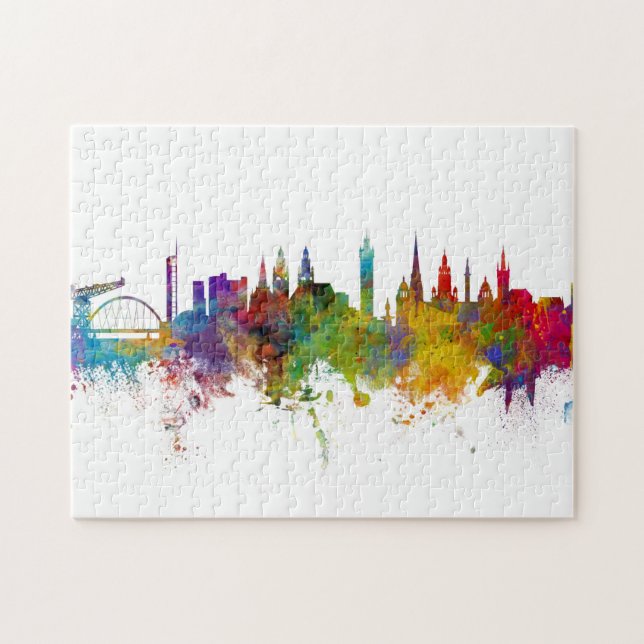 Glasgow Scotland Skyline Jigsaw Puzzle (Horizontal)