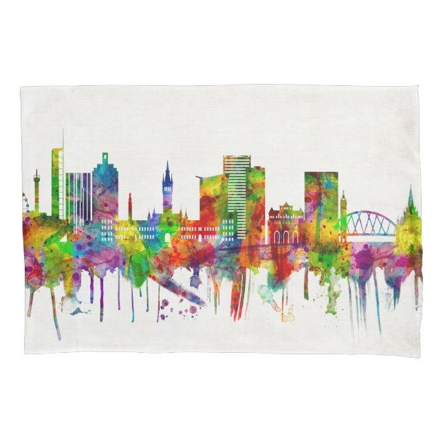 Glasgow Scotland Skyline Pillowcase (Front)