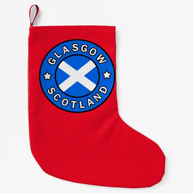 Glasgow Scotland Small Christmas Stocking (Front)
