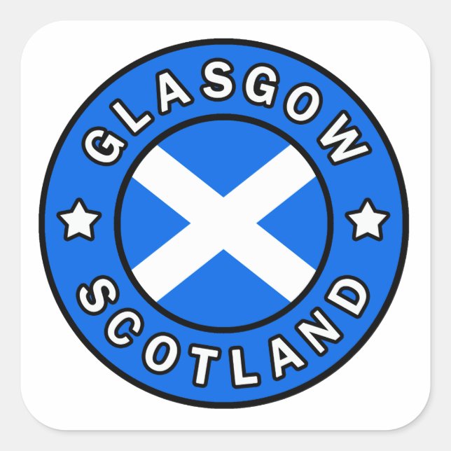 Glasgow Scotland Square Sticker (Front)