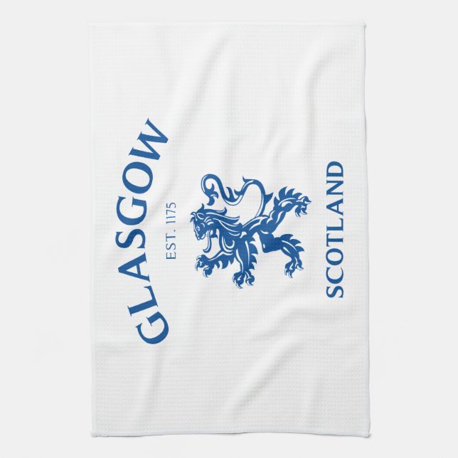 GLASGOW, SCOTLAND TEA TOWEL (Vertical)
