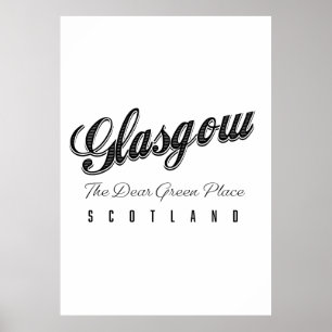 Glasgow Scotland "The Dear Green Place" Poster