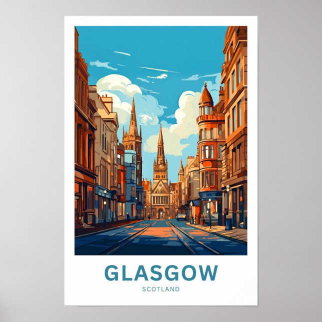 Glasgow Scotland Travel Print (Front)