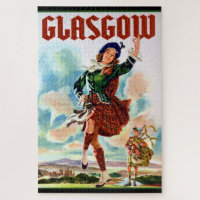 Glasgow Scottisn Girl Dancing with Bagpiper