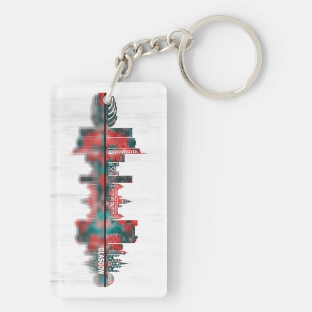 Glasgow Skyline Key Ring (Back)