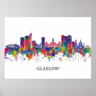 Glasgow Skyline Poster