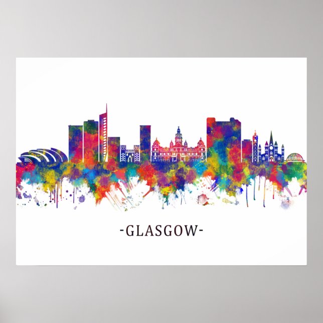 Glasgow Skyline Poster (Front)