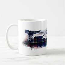 Glasgow Skyline Scotland Tartan Silhouette 