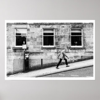 Glasgow street scene poster