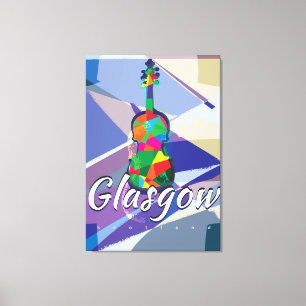 Glasgow Vintage Travel poster Canvas Print
