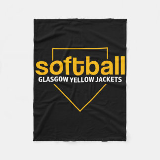 Glasgow Yellow Jackets Softll Home Plate Fleece Blanket