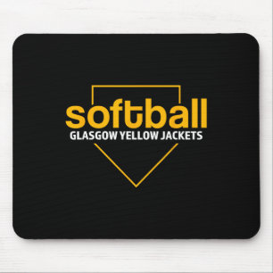 Glasgow Yellow Jackets Softll Home Plate  Mouse Mat
