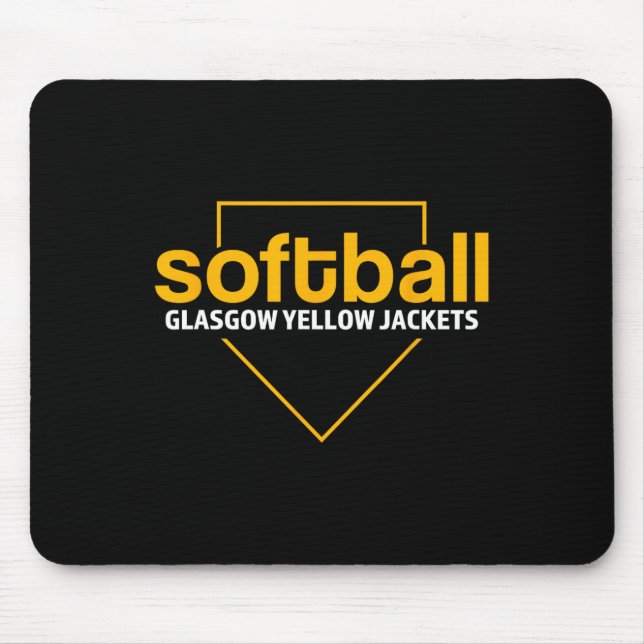 Glasgow Yellow Jackets Softll Home Plate  Mouse Mat (Front)