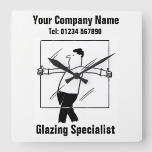 Glass and Glazing Business Office Wall Clock