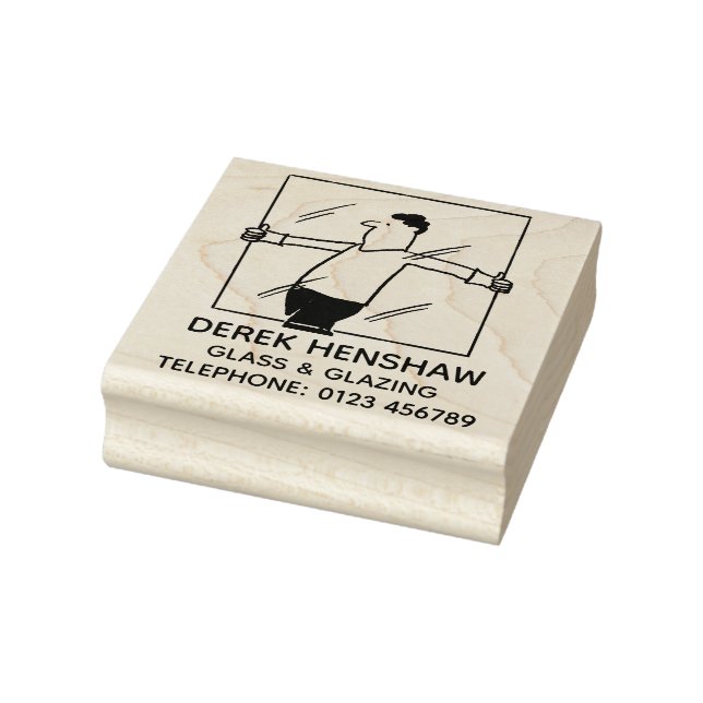 Glass and Glazing Worker. Glass Manufacturing Rubber Stamp (Stamp)