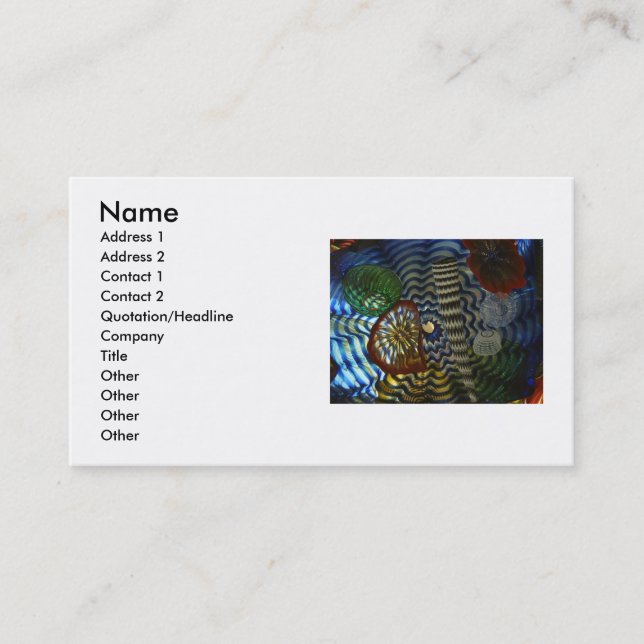 Glass Art Business Card (Front)