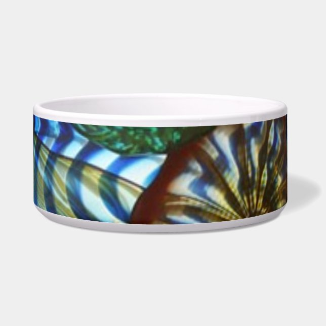 Glass Art Pet Bowl (Left)