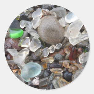 Glass Beach- Fort Bragg, CA Classic Round Sticker