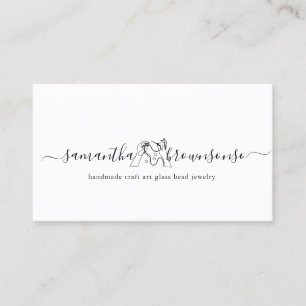 Glass Bead Jewellery Maker Handmade Craft Script Business Card