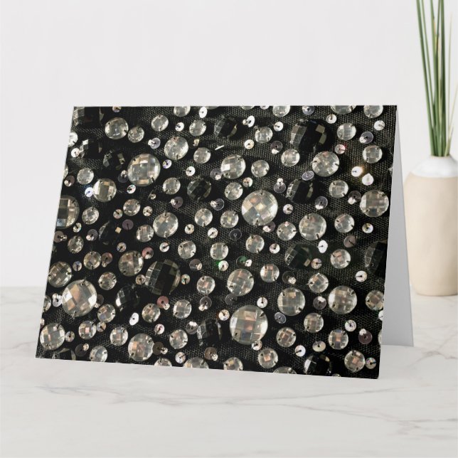 Glass Beads and Sequins Card (Front)