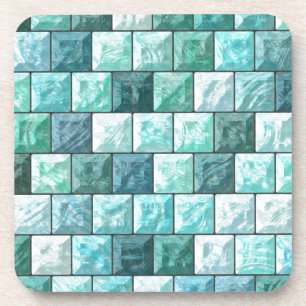 Glass blocks texture coaster