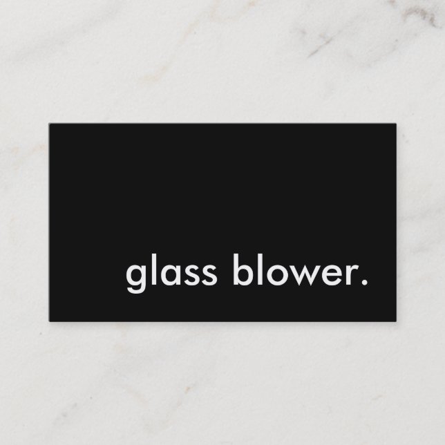 glass blower. business card (Front)